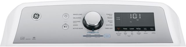 GE® 7.4 Cu. Ft. White Front Load Gas Dryer-3