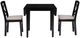 Linon Torino 3-Piece Black Drop Leaf Dining Table Set-4