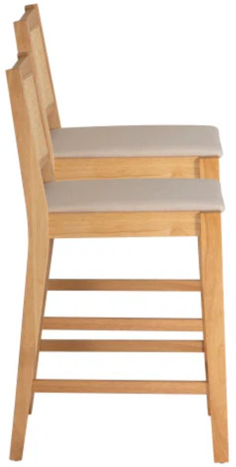 Powell® Beaux 2-Piece Natural Cane Counter Stool-4