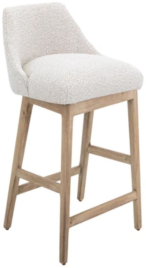 International Furniture Direct Emma Lacquer White/Pearl 30" Barstool-0