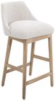 International Furniture Direct Emma Lacquer White/Pearl 30" Barstool-0