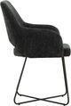 Primo™ International Chaise 2-Piece Duda Black Dining Arm Chair Set-3