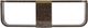 Hooker® Furniture Melange Edmun Dark Wood Rectangular Cocktail Table with Gold Accents-1