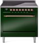 Ilve® Nostalgie II Series 36" Emerald Green Pro Style Induction Range-0