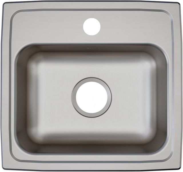 Elkay Lustertone® Classic Lustrous Satin 17" x 16" x 6-1/2" 1-Hole Single Bowl Drop-In ADA Sink-1