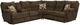 Catnapper® Elliot 2-Piece Chocolate Power Lay Flat Reclining Curved Sectional with Console-0