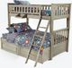 Night & Day Furniture™ Chesapeake Sailboat Brushed Driftwood Twin/Full Bunk Bed with Storage Drawers-0