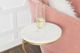 Powell® Gigi White Spiral Drink Table with Gold Base-3