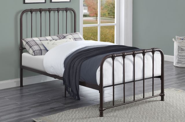 Homelegance® Bethany Dark Bronze Twin Platform Bed-1