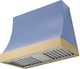AGA Marquee 36" Carnaby Blue Wall Mounted Range Hood with Brushed Brass Trim-0