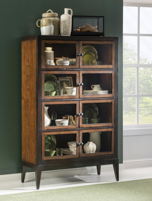 Legacy Classic Fenmore Dark Mocha/Distressed Cherry Display Cabinet-2