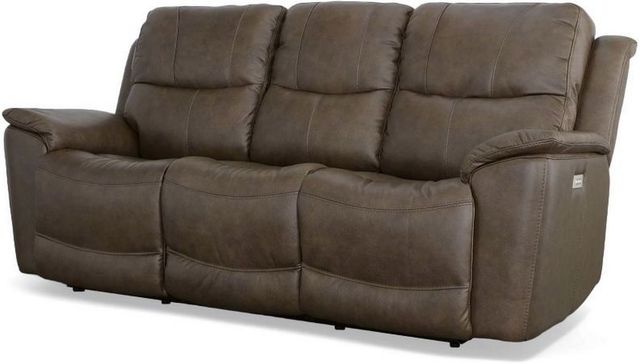 Flexsteel® Cade Brown Power Reclining Sofa with Power Headrests and Lumbar-2