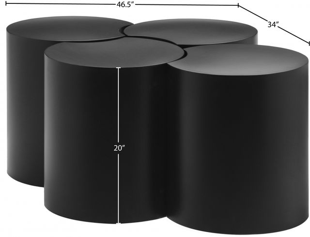 Meridian Furniture Dimple 4-Piece Black 20" Modular Nesting Coffee Table Set-1