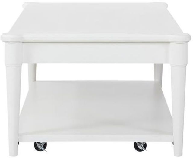 Bernards Citrus Heights White Cocktail Table with Caster-3