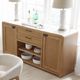 Parker House® Escape Glazed Natural Oak/Natural Cane Vanilla Bean Stone Buffet Server-2