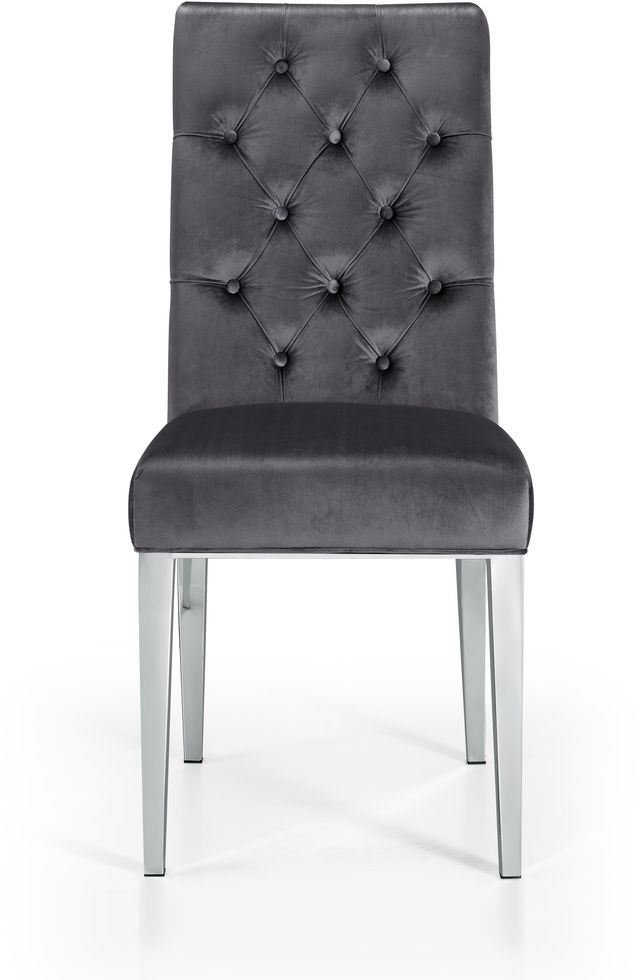 Meridian Furniture Juno Gray Velvet Dining Chair-3