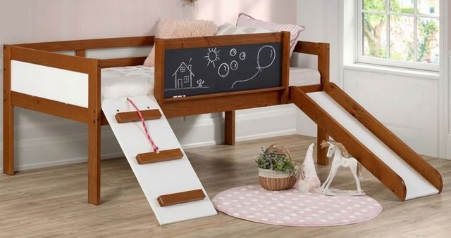 Donco Kids Art & Play Light Espresso Junior Twin Low Loft-2