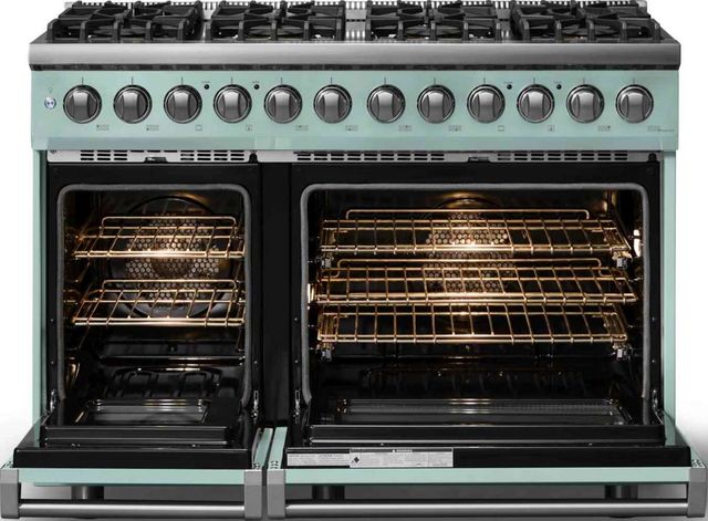 Viking® 5 Series 48" Splash Pro Style Dual Fuel (NG) Range with Polished Chrome Trim-1