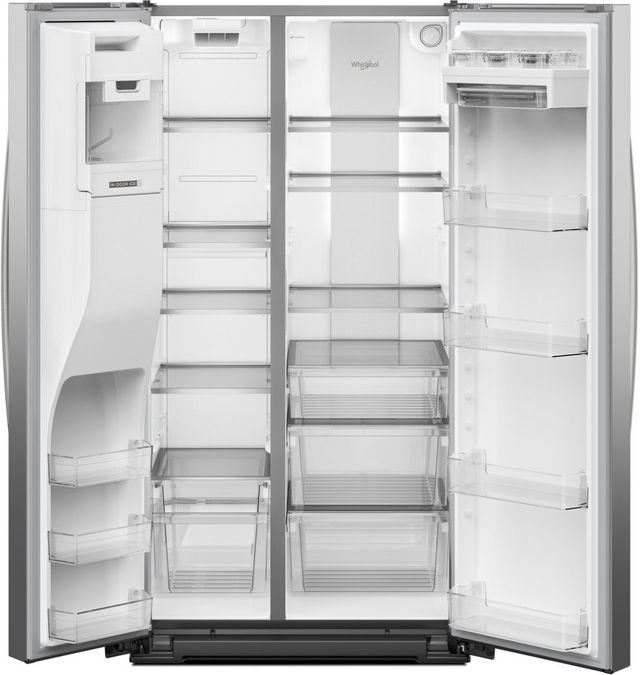 Whirlpool® 36 in. 28.4 Cu. Ft. Fingerprint Resistant Stainless Steel Side-by-Side Refrigerator-1