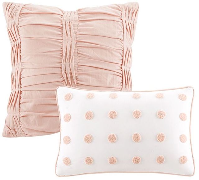 Olliix by Urban Habitat Pink Twin/Twin XL Brooklyn Cotton Jacquard Duvet Cover Set-2