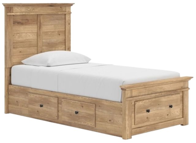 Signature Design by Ashley® Fenderport Tan Youth Twin Panel Storage Bed-0
