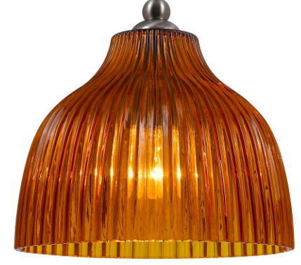 Cal® Lighting & Accessories Uni Pack Amber/Brushed Steel Pendant-1