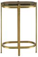 Signature Design by Ashley® Porterville Glass Top Accent Table with Gold Base-1
