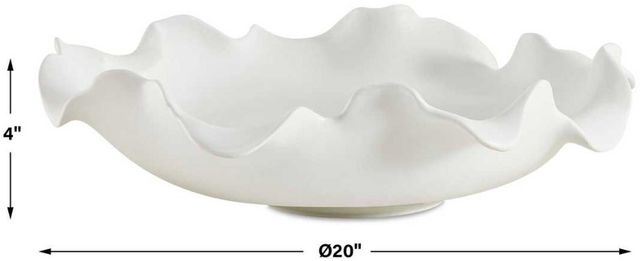 Uttermost® Wave White Indoor-Outdoor Ceramic Crest Bowl-2