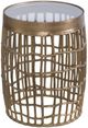 Bassett Mirror Harper Glass Top Accent Table with Brass Base-0