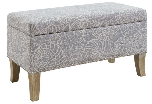 Linon Stephanie Gray Storage Bench-0