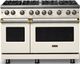 Viking® 5 Series 48" Pure White Pro Style Gas (LP) Range with Brushed Brass Trim-0