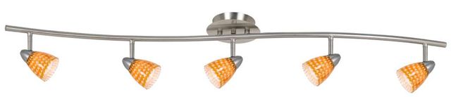 Cal® Lighting & Accessories Orbit Brushed Steel/Orange Serpentine Light-0