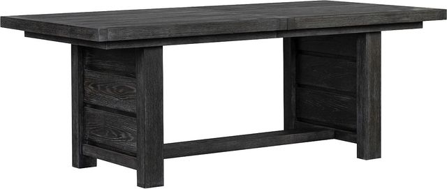 Magnussen Home® Plum Creek Ravenwood Black Trestle Dining Table with 1 Leaf-0