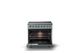 Viking® 5 Series 36" Novembery Sky Pro Style Induction Range with Polished Chrome Trim-1
