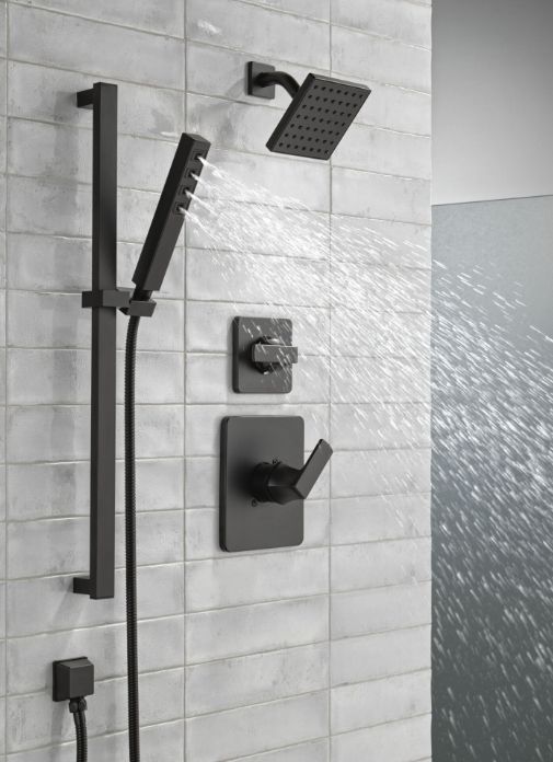 Delta Universal Showering Matte Black Square Wall Elbow for Hand Shower-4
