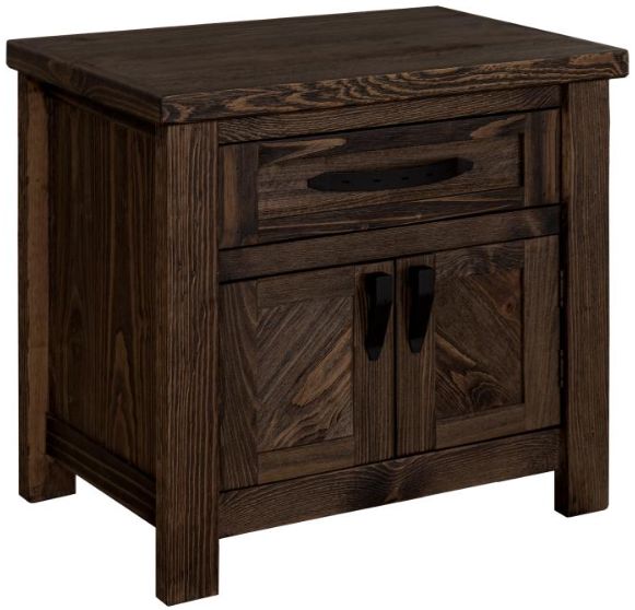 International Furniture Direct Dutton Brown Nightstand-0