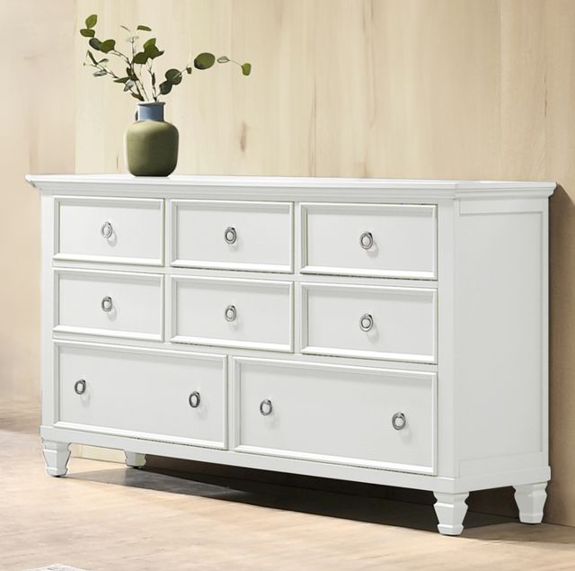 white christmas dresses Darlington 6 Drawer Dresser Warm White main image 1