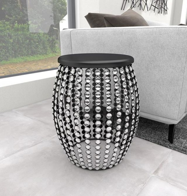 Deco Marche Black Open Frame Accent Table-2