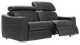 Fornirama 3482 Black Power Reclining Condo Sofa with Adjustable Headrest-0