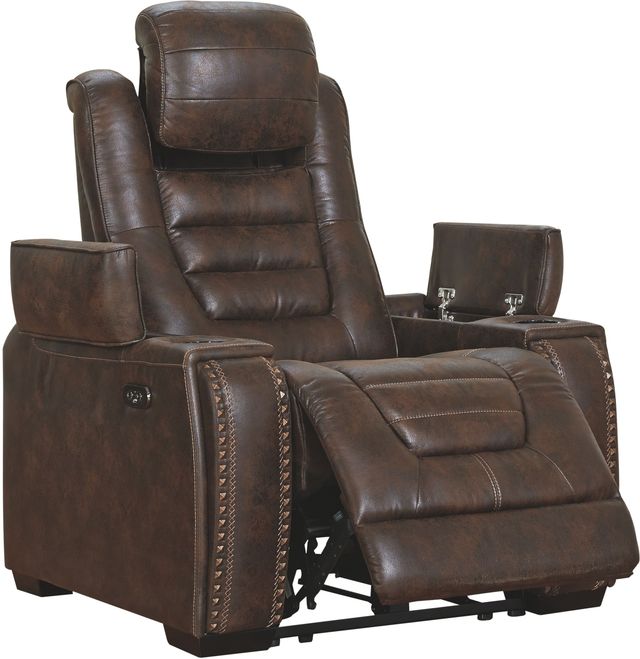 Signature Design by Ashley® Game Zone Bark Power Recliner with Adjustable Headrest-2