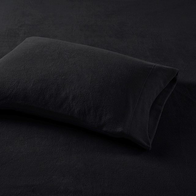 Olliix by True North by Sleep Philosophy Micro Fleece Black King Sheet Set-3