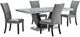 New Classic® Home Furnishings Lyra 5-Piece Black/Gray Dining Set-0