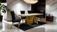 Furniture of America® Basilicata White Top Dining Table with Gold Base-3