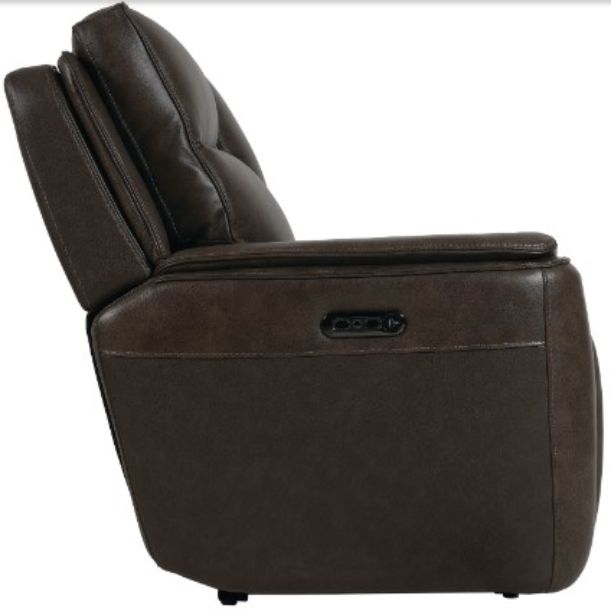 Bassett® Furniture Club Level Manteo Sable Leather Power Reclining Loveseat -2