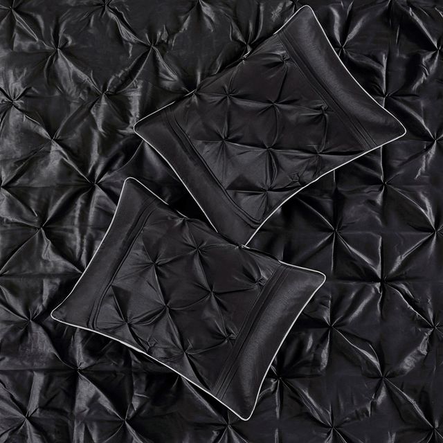 Olliix by Madison Park Laurel 7 Piece Black Queen Tufted Comforter Set-4