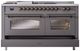 Ilve® Nostalgie II Series 60" Graphite Matte Pro Style Dual Fuel Range-4
