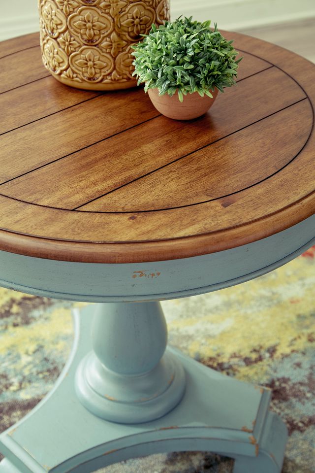 Signature Design by Ashley® Mirimyn Brown Accent Table with Teal Base-2