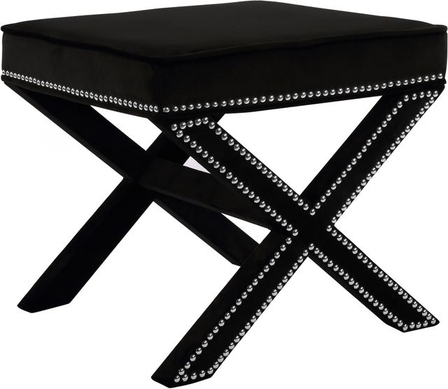 Meridian Furniture Nixon Black Velvet Stool-0