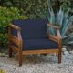 Linon Corolla Navy Acacia/Fabric Outdoor Club Chair-1