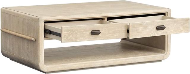 Magnussen Home® Sunset Cove Sanibel Brown Rectangular Cocktail Table with Casters-1